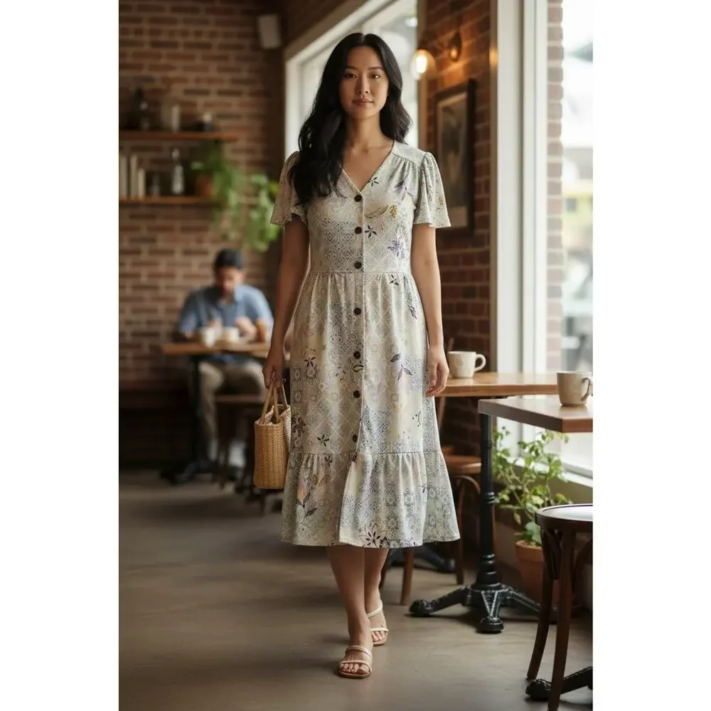 Monteau Los Angeles Summer Dress Size Small Multicolor